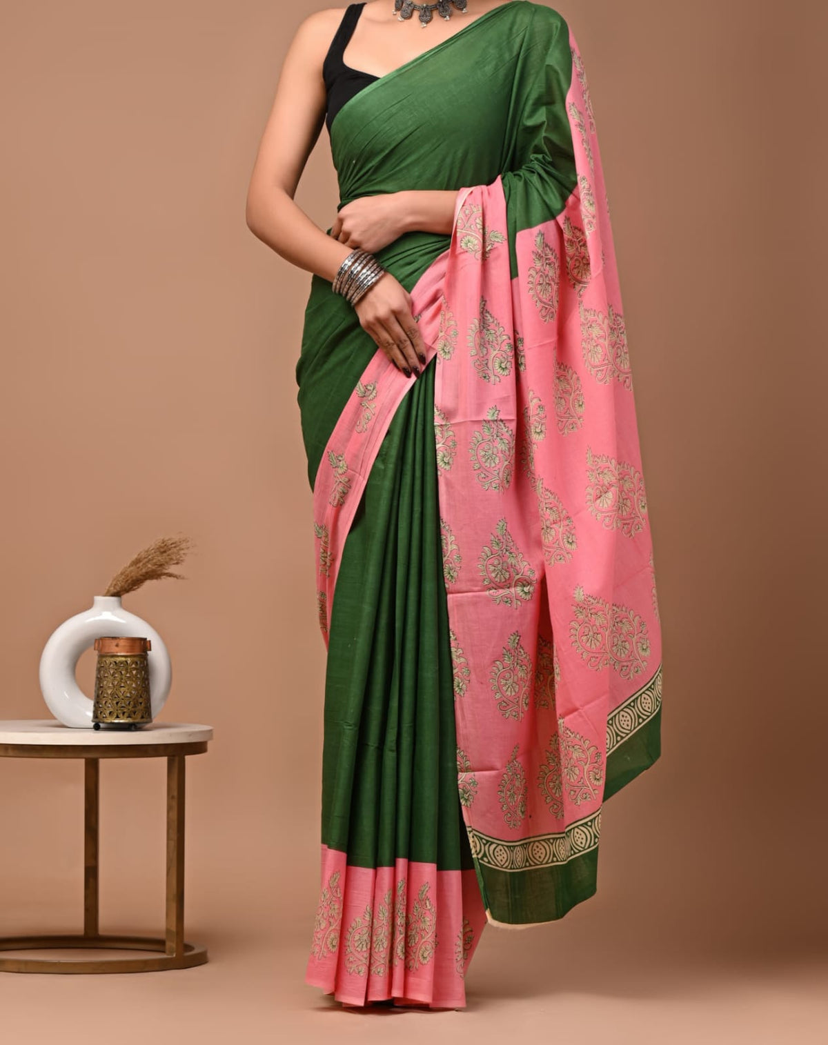 120 count mul cotton with blouse(Jaipur factory sale)