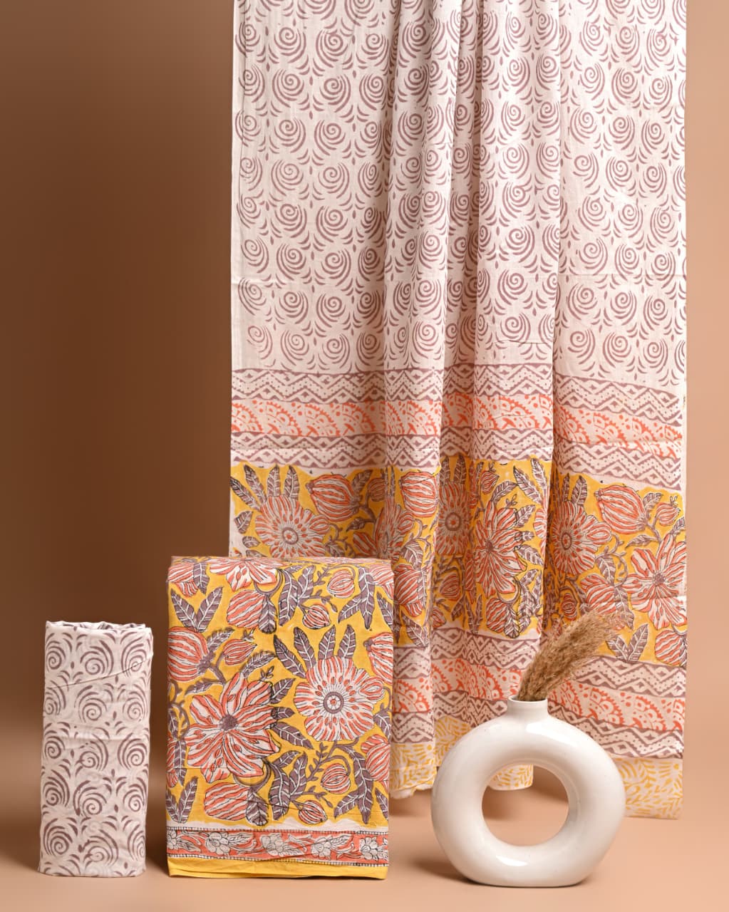 Block printed 3 pc Suit sets (mul cotton) - jaipur factory sale