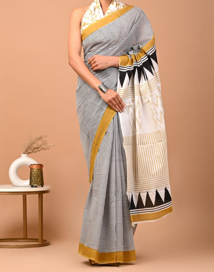 120 count mul cotton with blouse(Jaipur factory sale)
