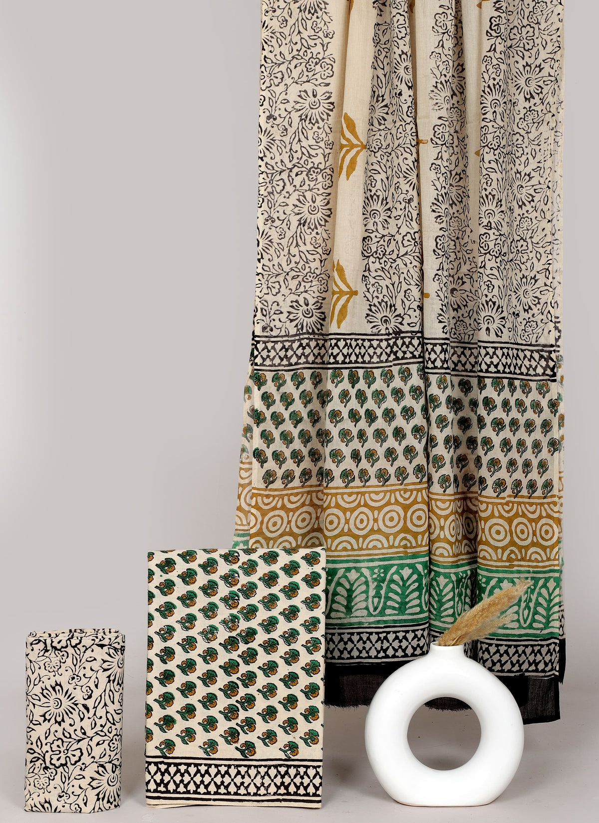 Block printed 3 pc Suit sets (mul cotton) - jaipur factory sale