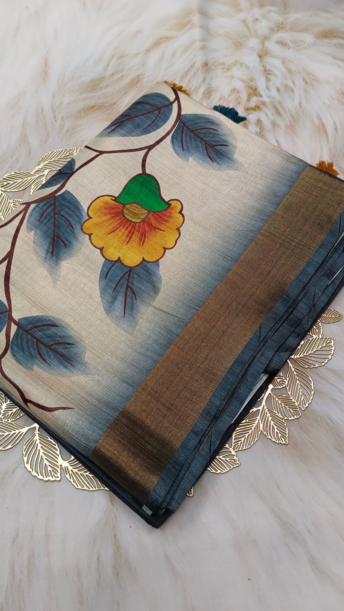 Tussar hand paint (March 4 Live)
