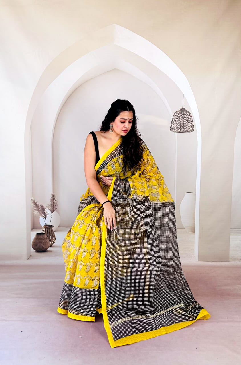 Handblock kota sarees