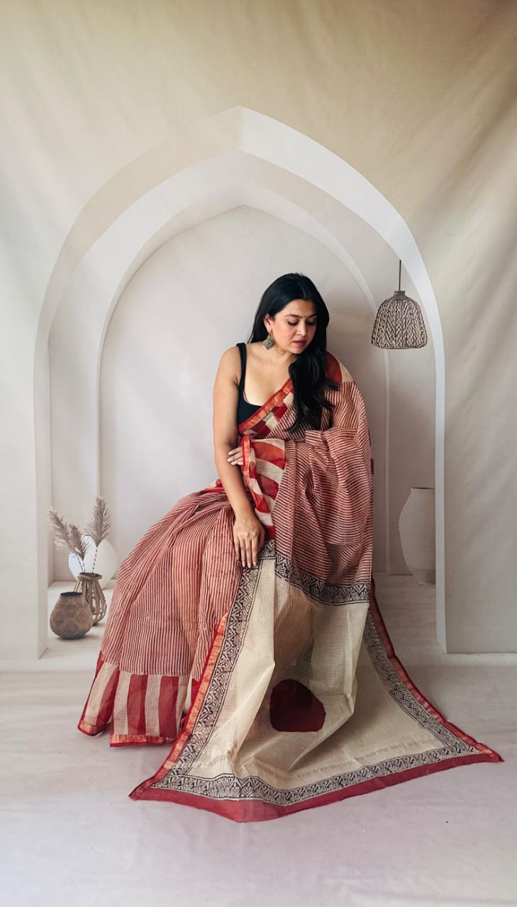 Handblock kota sarees