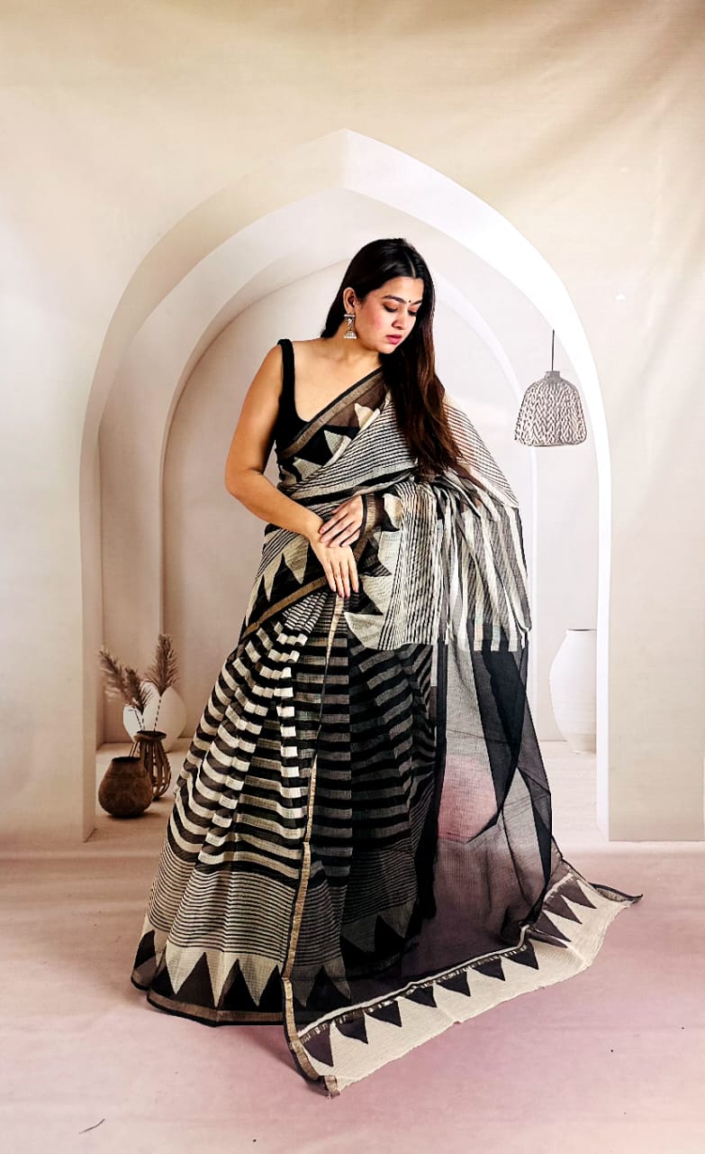 Handblock kota sarees