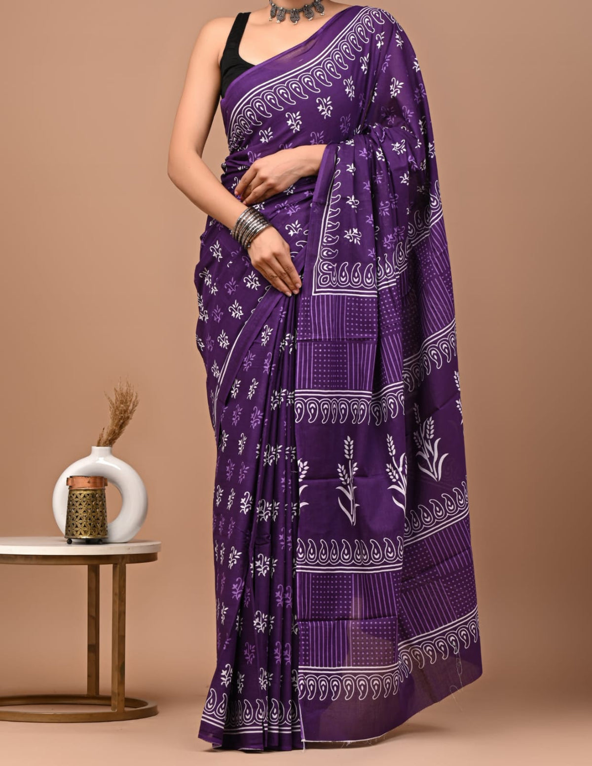 120 count mul cotton with blouse(Jaipur factory sale)