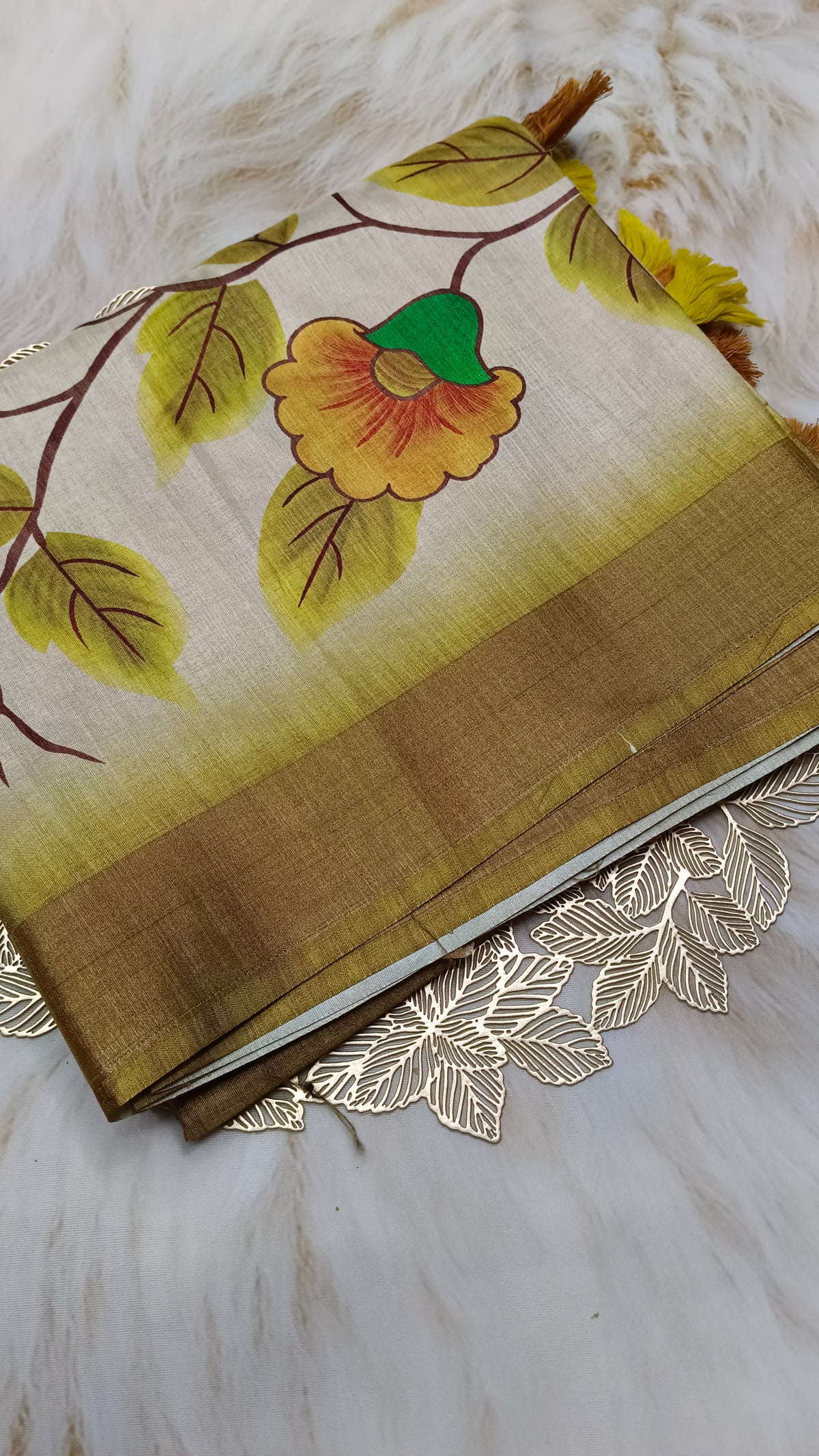 Tussar hand paint (March 4 Live)