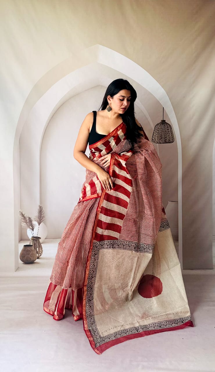 Handblock kota sarees