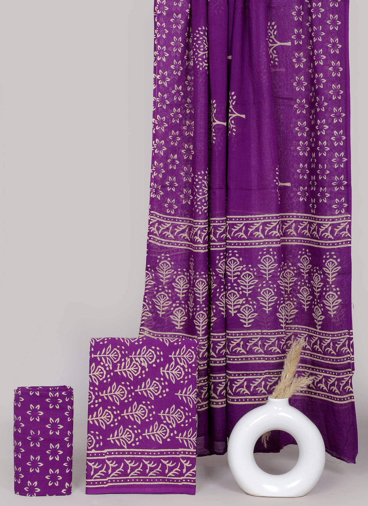 Block printed 3 pc Suit sets (mul cotton) - jaipur factory sale