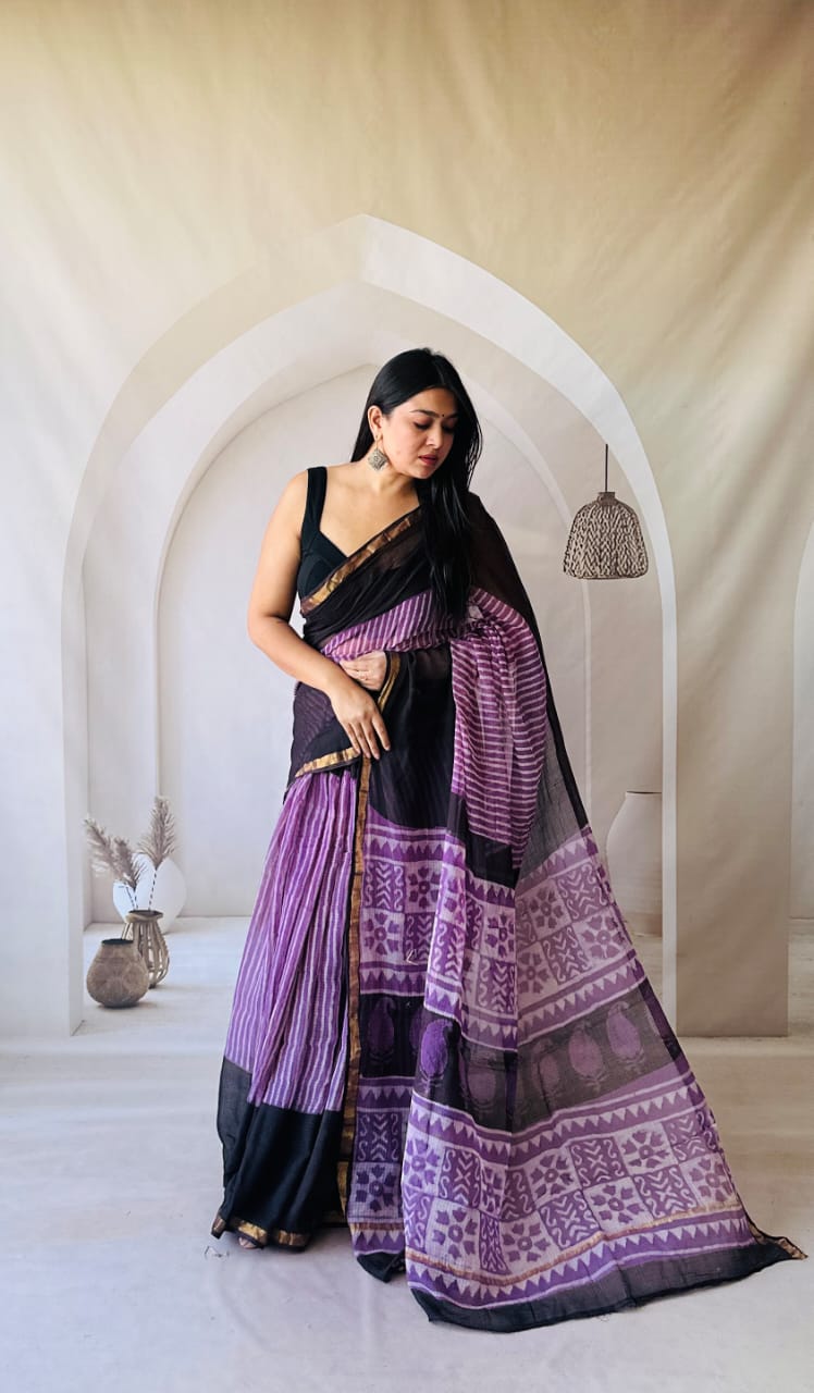 Handblock kota sarees
