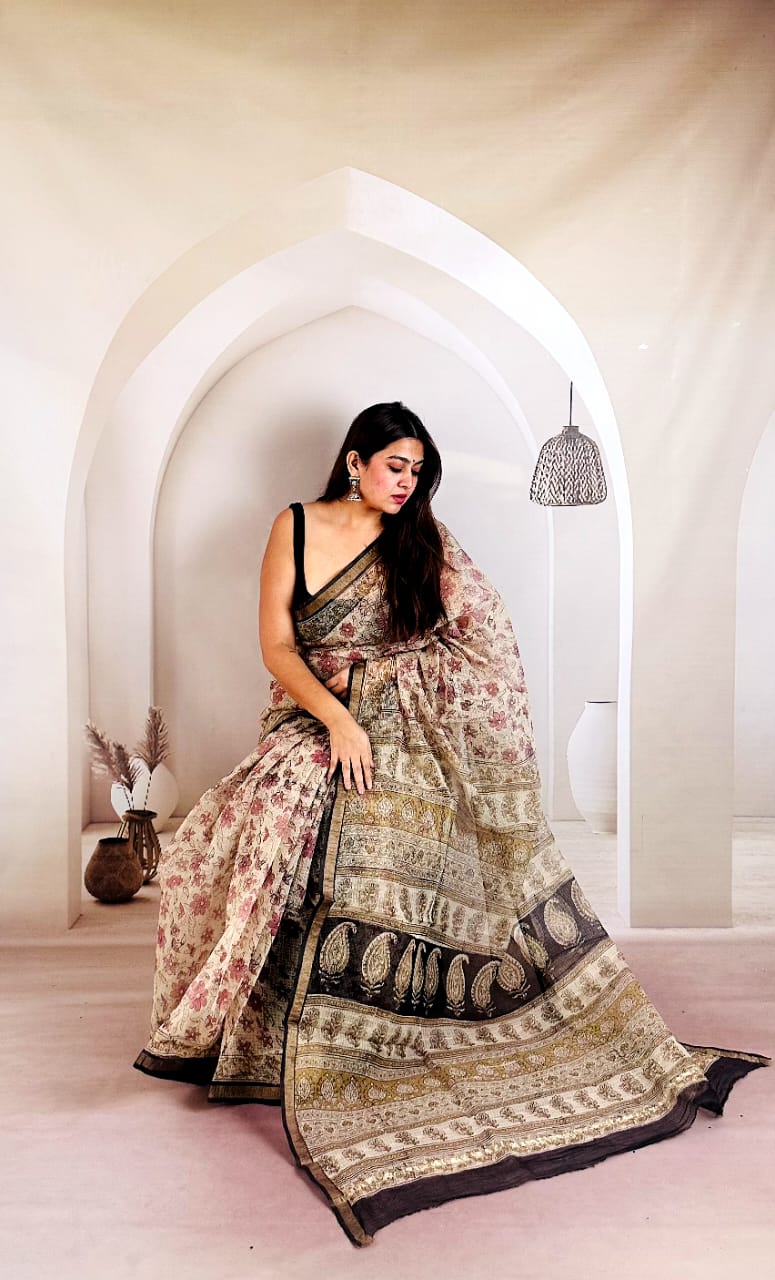 Handblock kota sarees