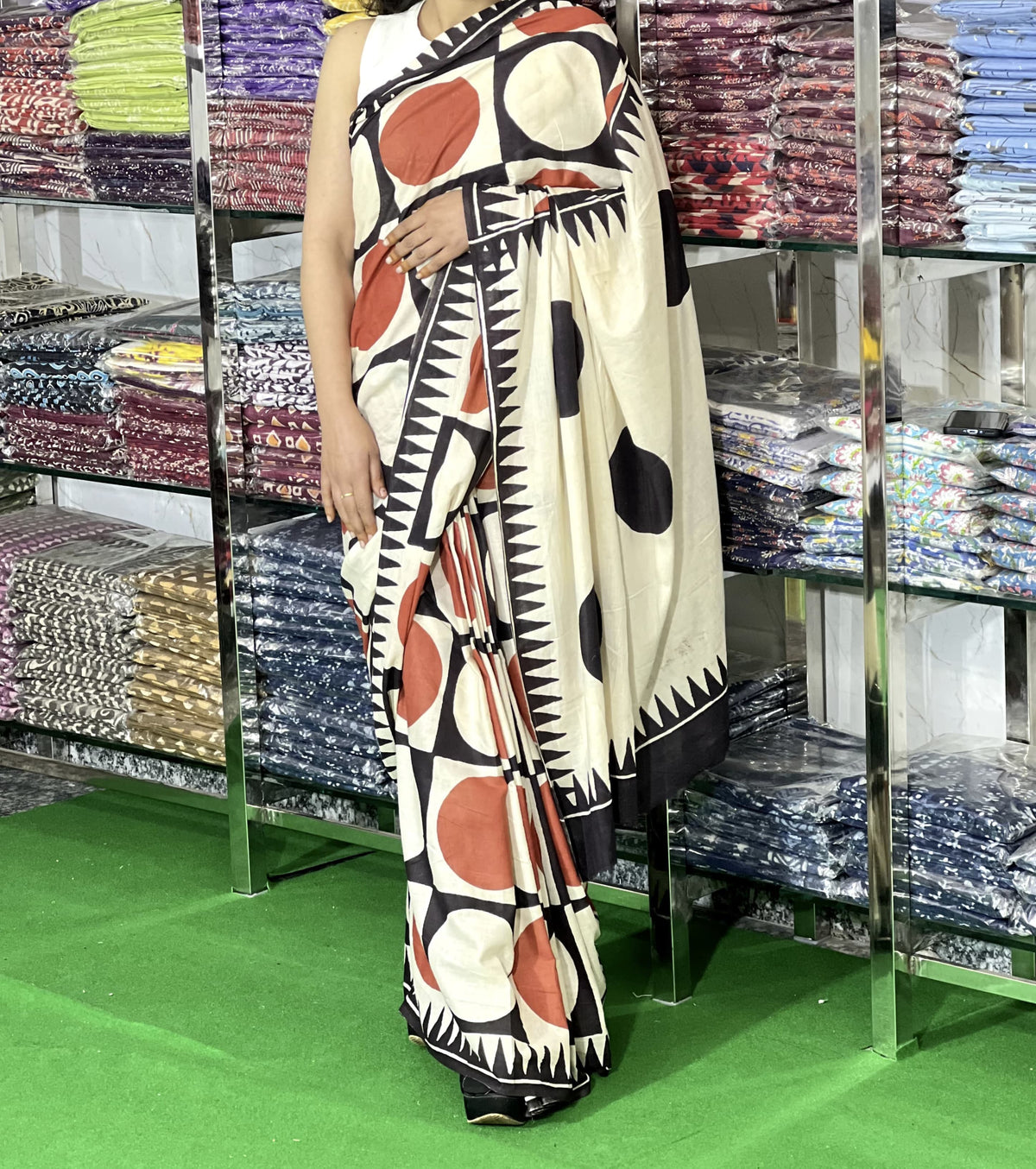 Block printed mul cotton sarees (jaipur factory sale)