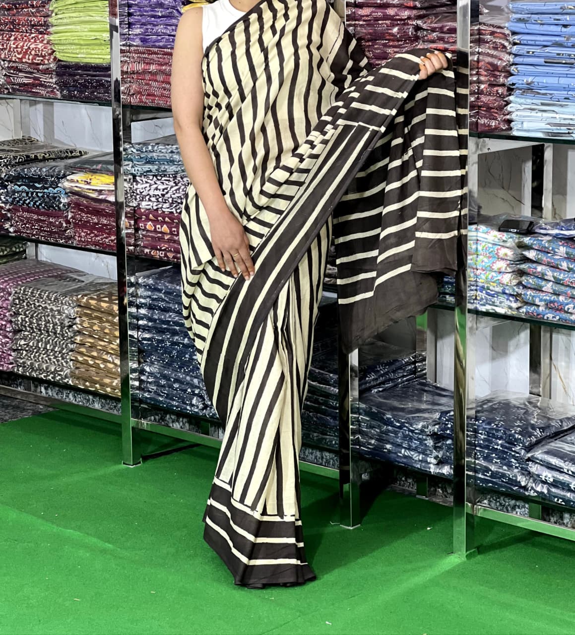 Block printed mul cotton sarees (jaipur factory sale)