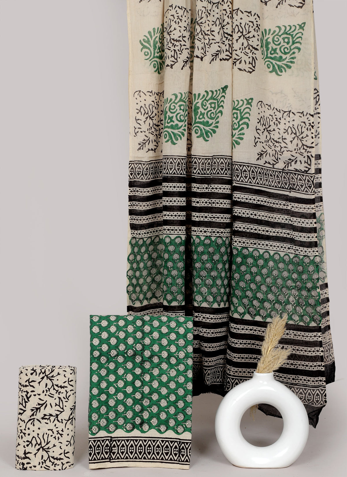 Block printed 3 pc Suit sets (mul cotton) - jaipur factory sale