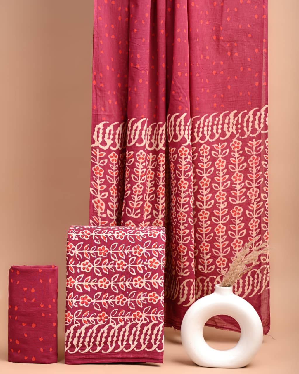 Block printed 3 pc Suit sets (mul cotton) - jaipur factory sale