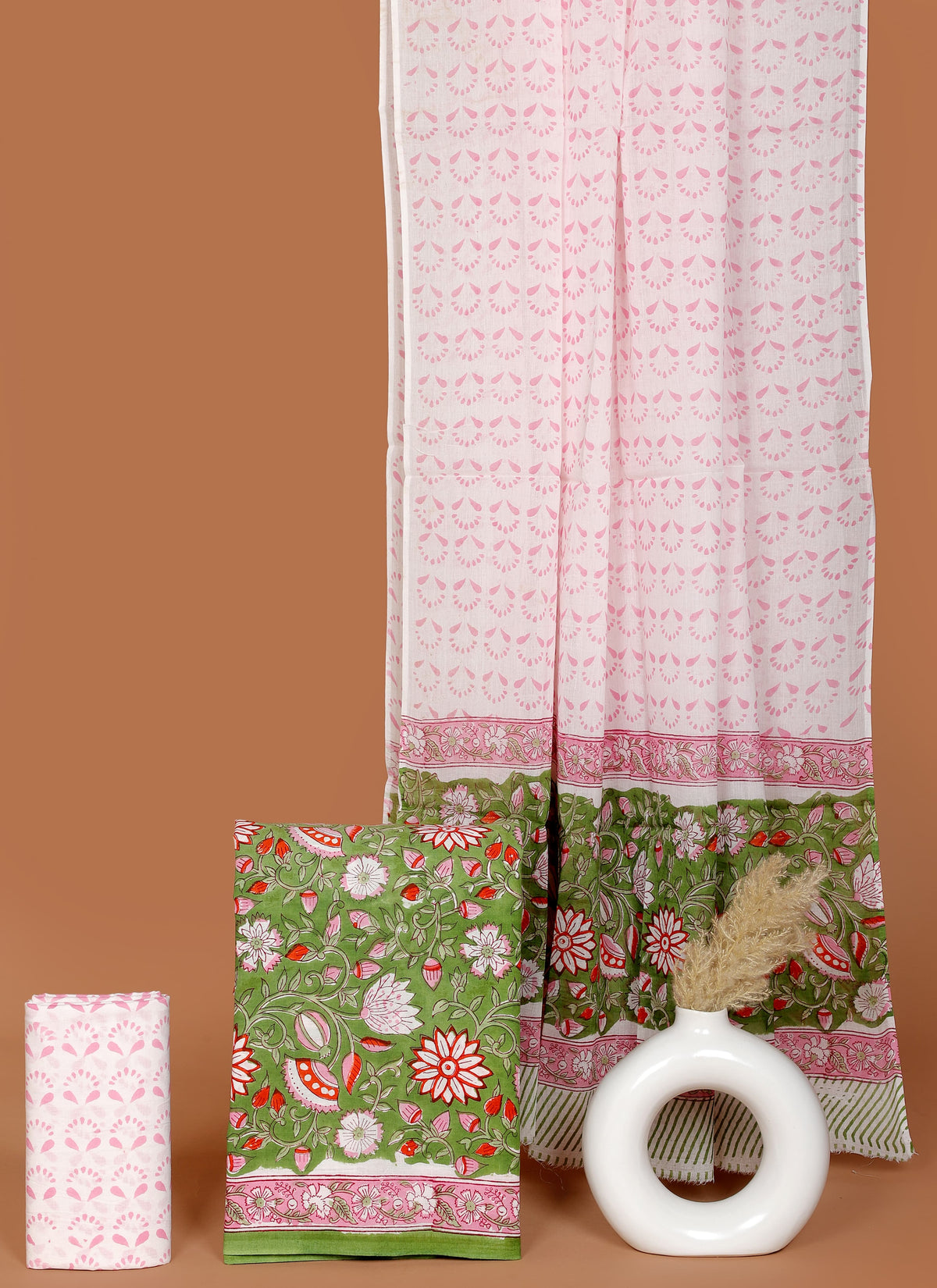 Block printed 3 pc Suit sets (mul cotton) - jaipur factory sale