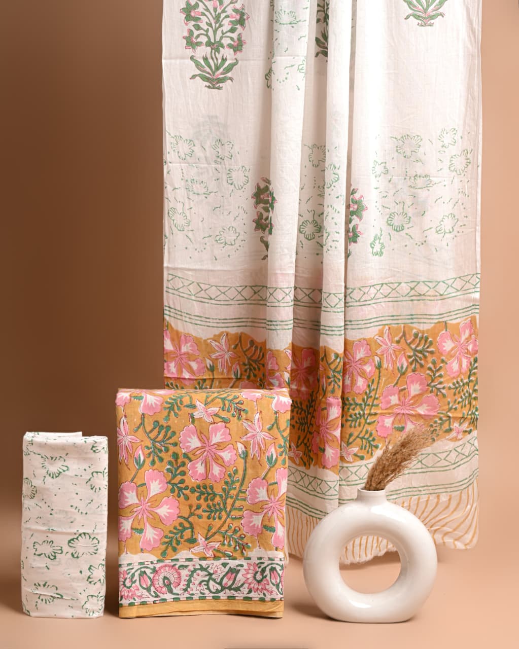 Block printed 3 pc Suit sets (mul cotton) - jaipur factory sale