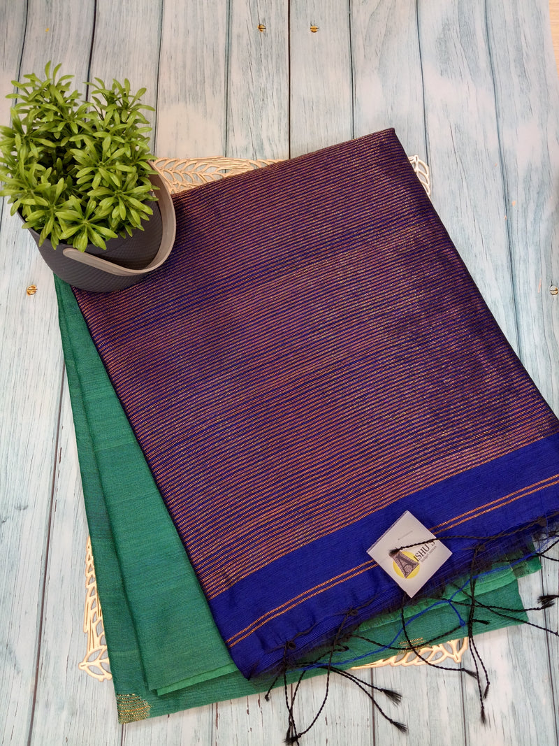 MM101 Matka muslin (green with blue)