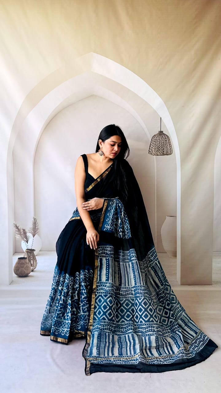 Handblock kota sarees