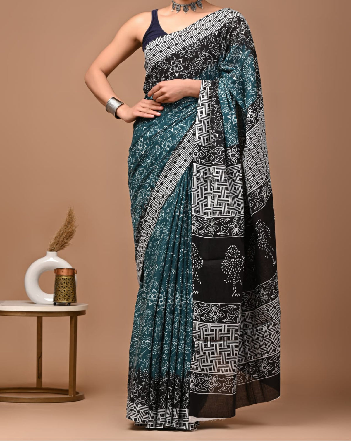 120 count mul cotton with blouse(Jaipur factory sale)