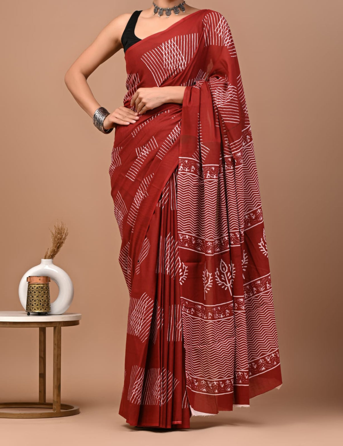 120 count mul cotton with blouse(Jaipur factory sale)