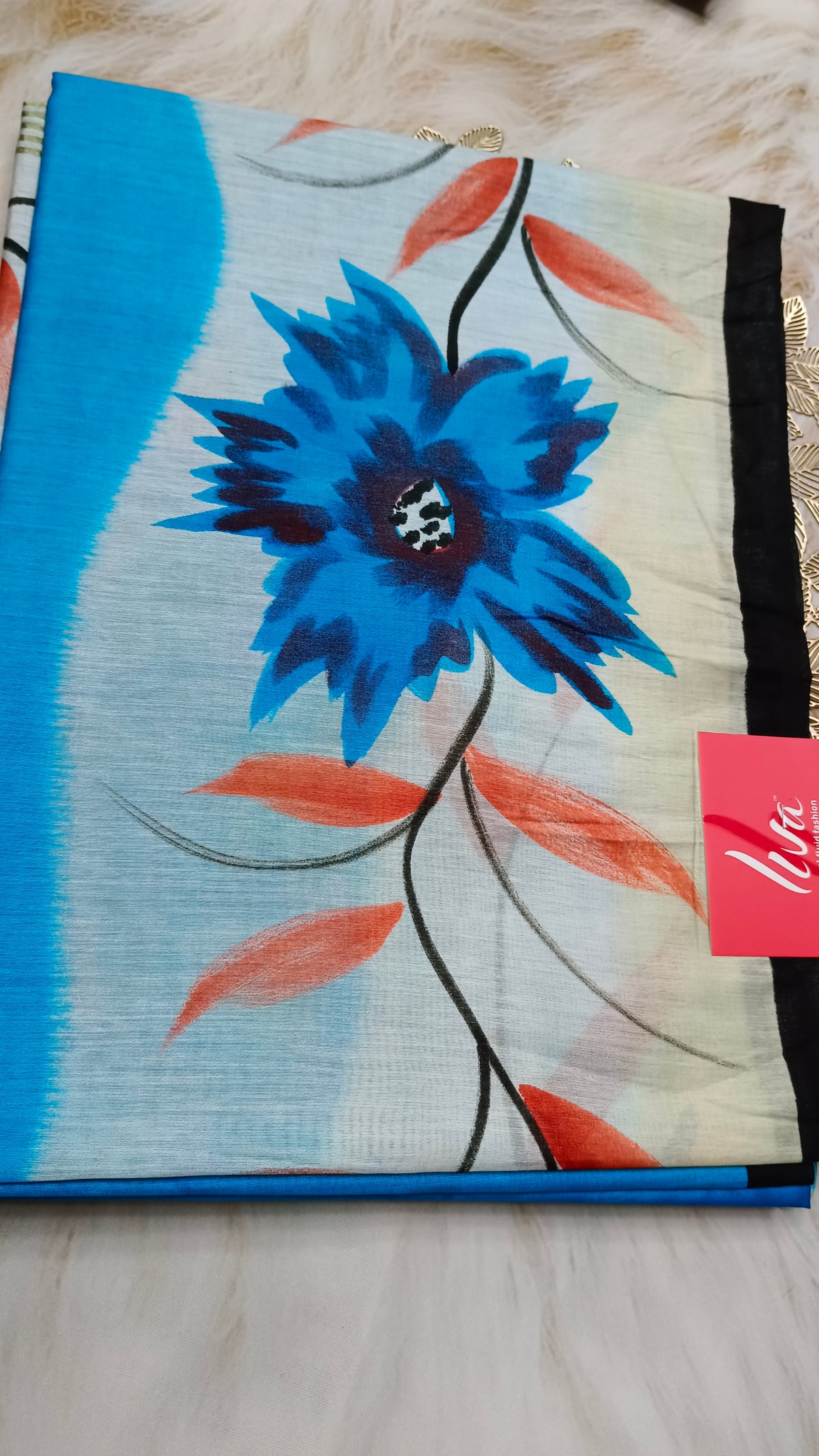 Chanderi hand paint silk (March 4 Live)