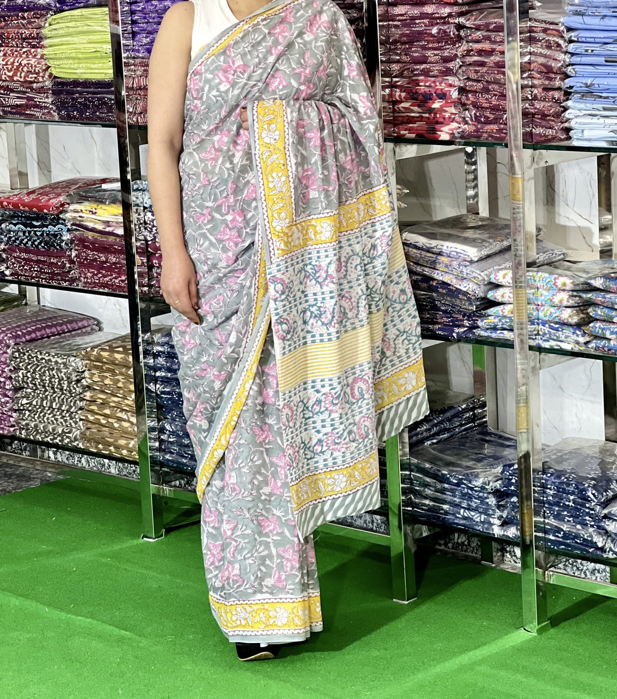 Block printed mul cotton sarees (jaipur factory sale)