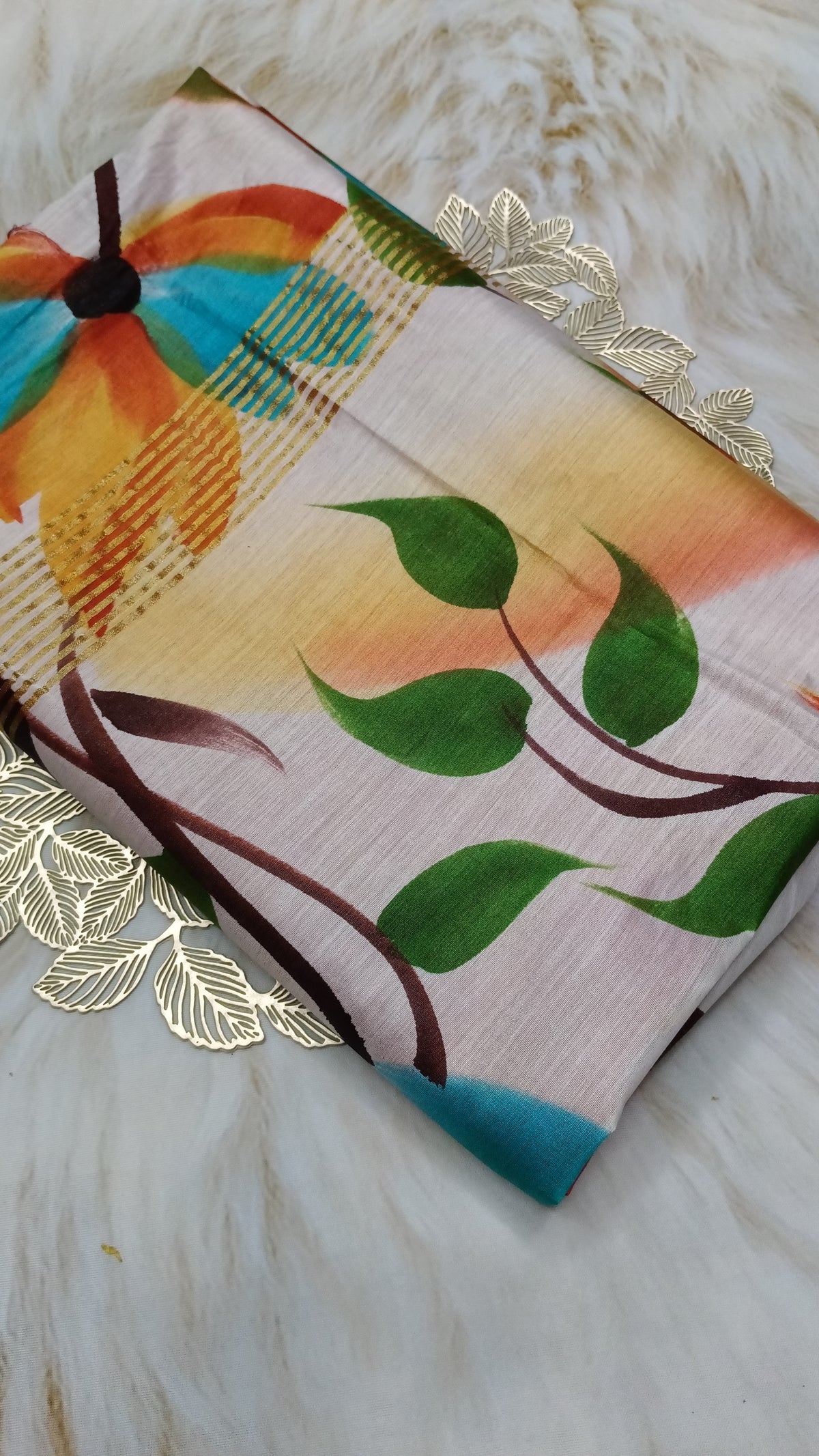 Chanderi hand paint silk (March 4 Live)