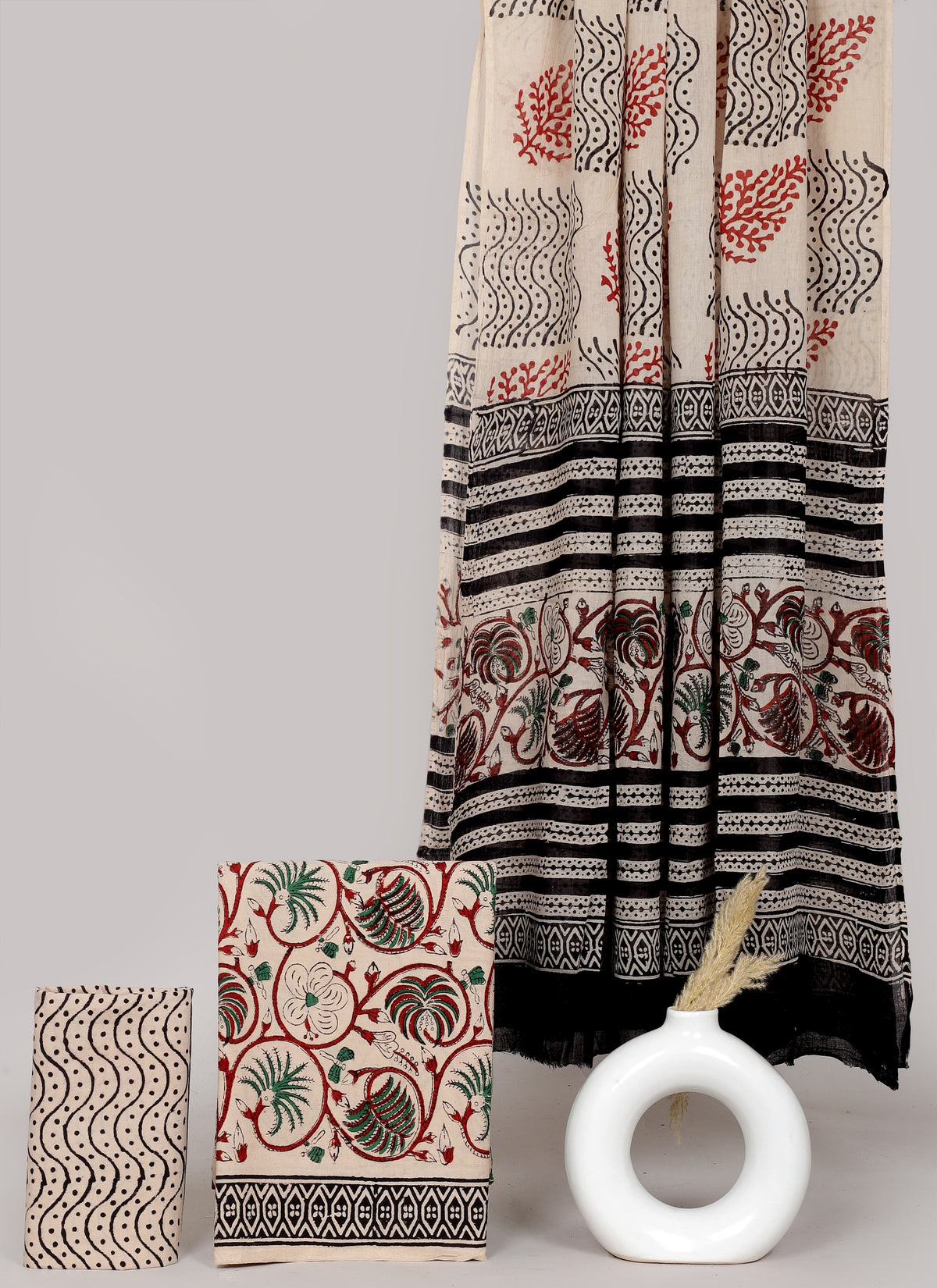 Block printed 3 pc Suit sets (mul cotton) - jaipur factory sale