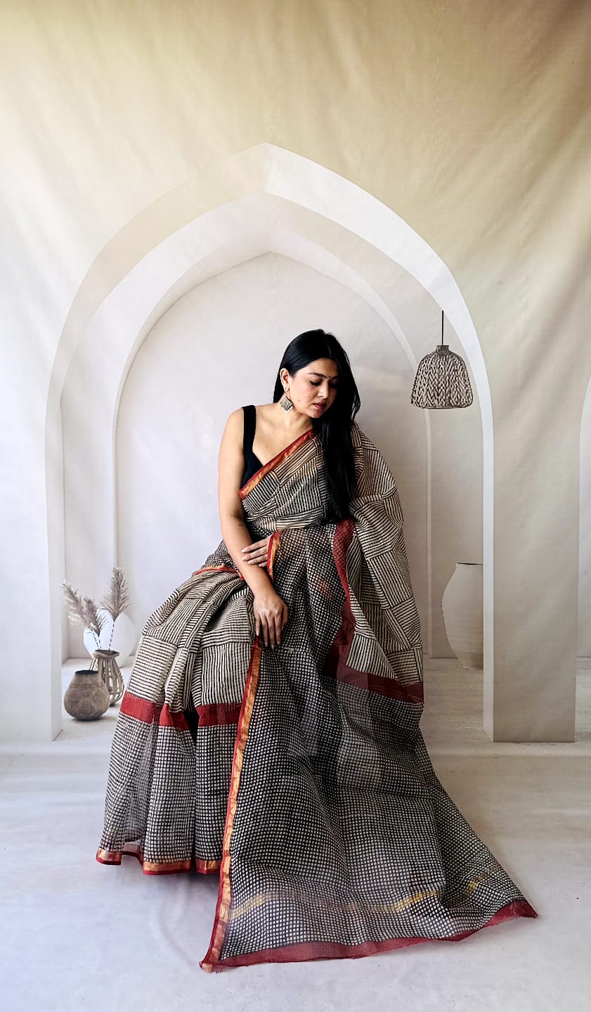 Handblock kota sarees