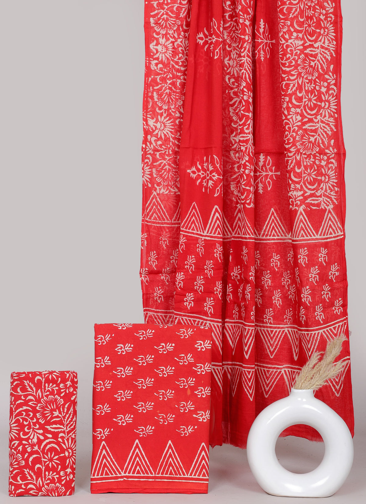 Block printed 3 pc Suit sets (mul cotton) - jaipur factory sale