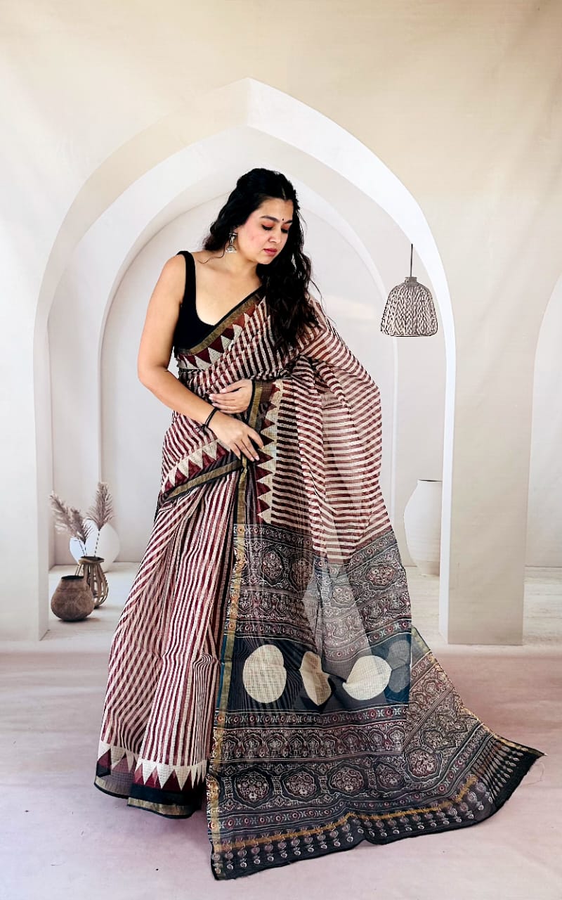 Handblock kota sarees
