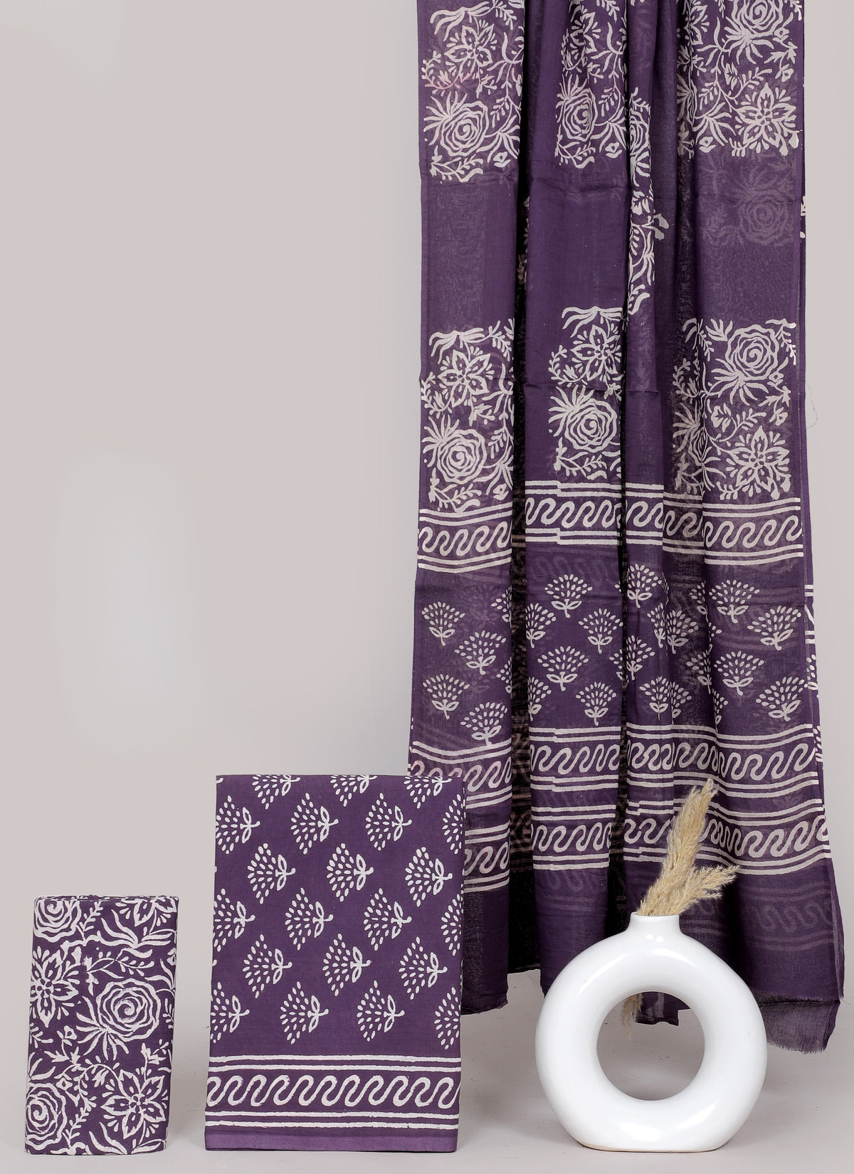 Block printed 3 pc Suit sets (mul cotton) - jaipur factory sale