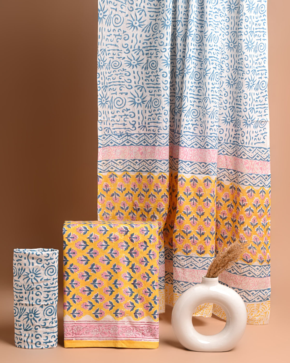Block printed 3 pc Suit sets (mul cotton) - jaipur factory sale