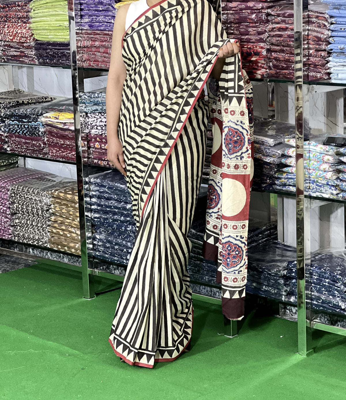 Block printed mul cotton sarees (jaipur factory sale)