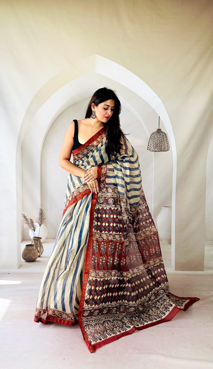 Handblock kota sarees