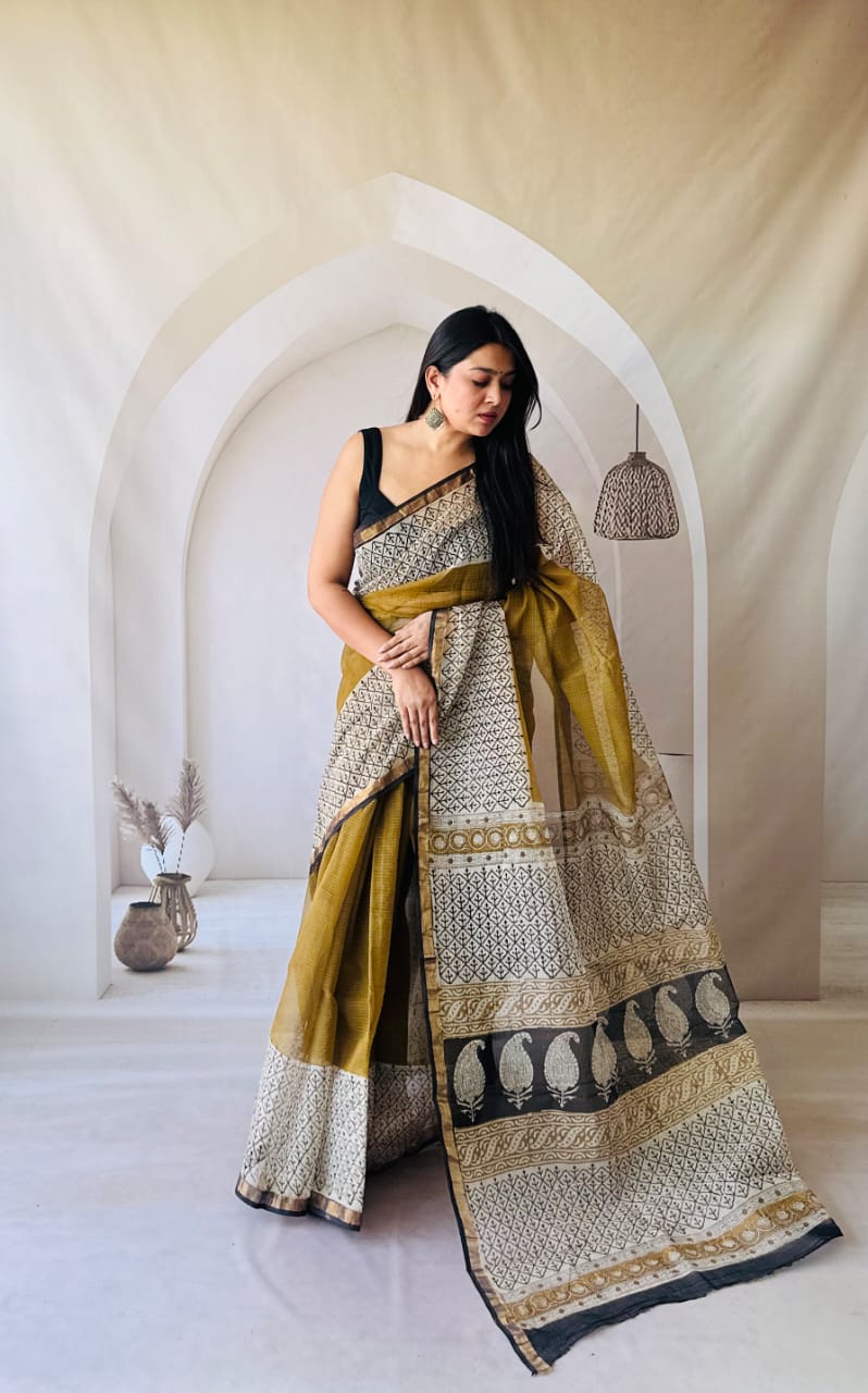 Handblock kota sarees