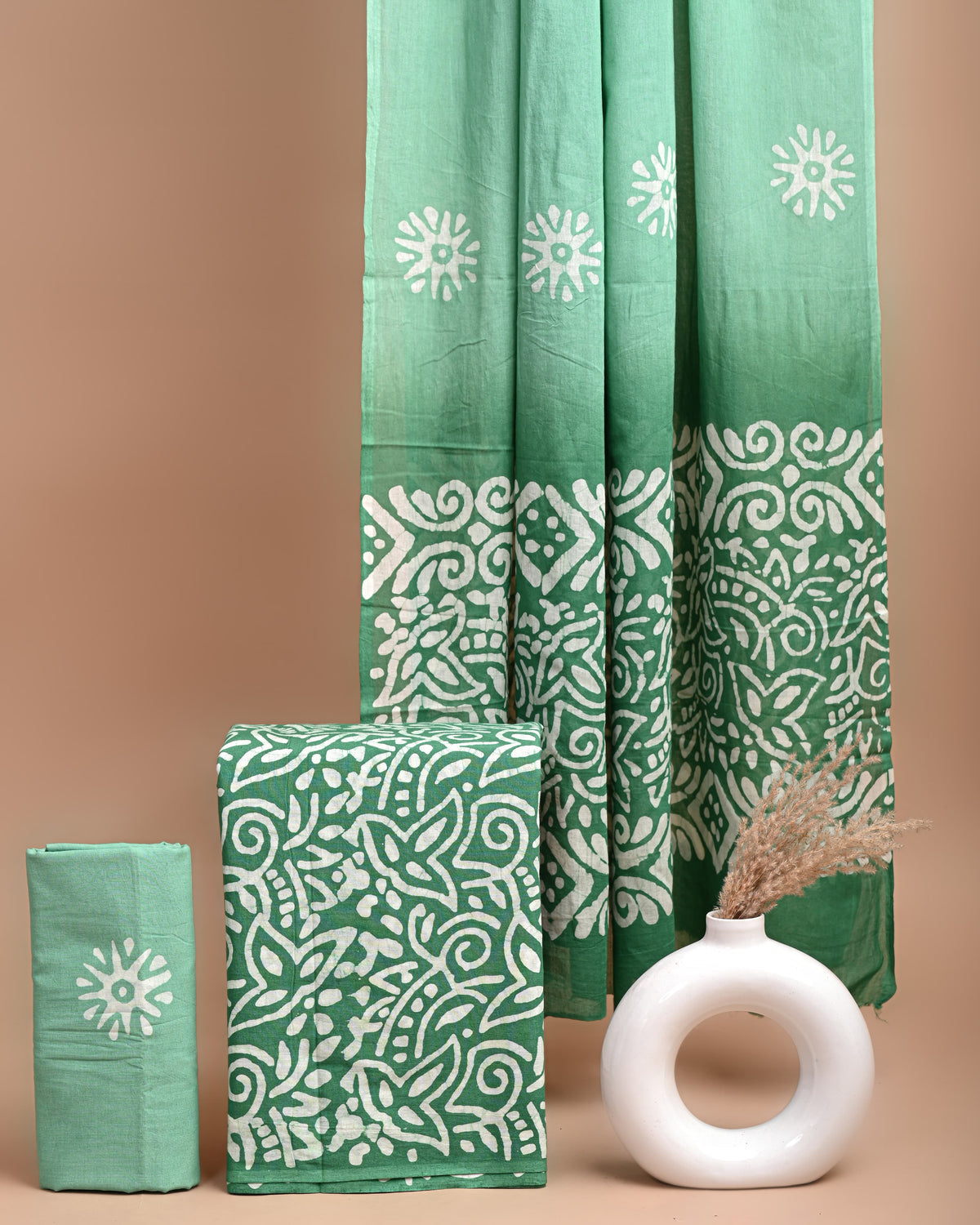 Block printed 3 pc Suit sets (mul cotton) - jaipur factory sale