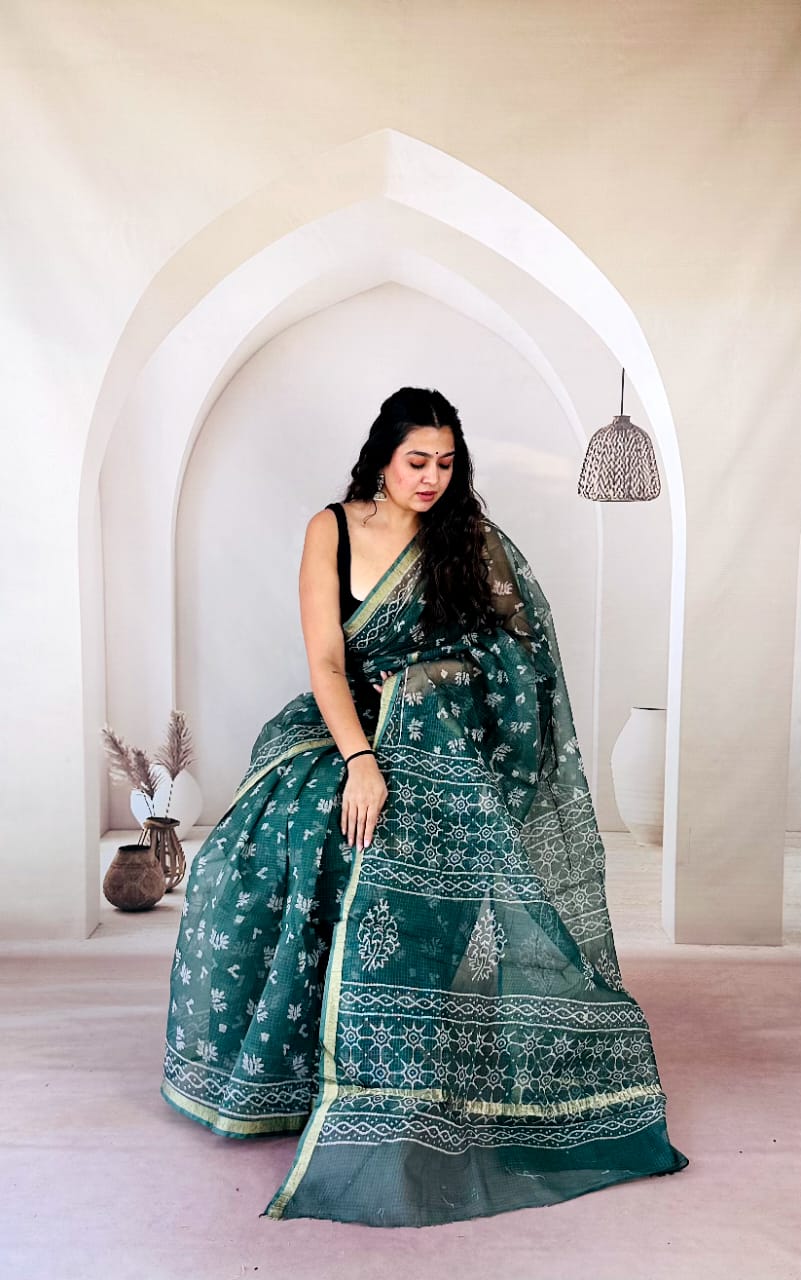 Handblock kota sarees