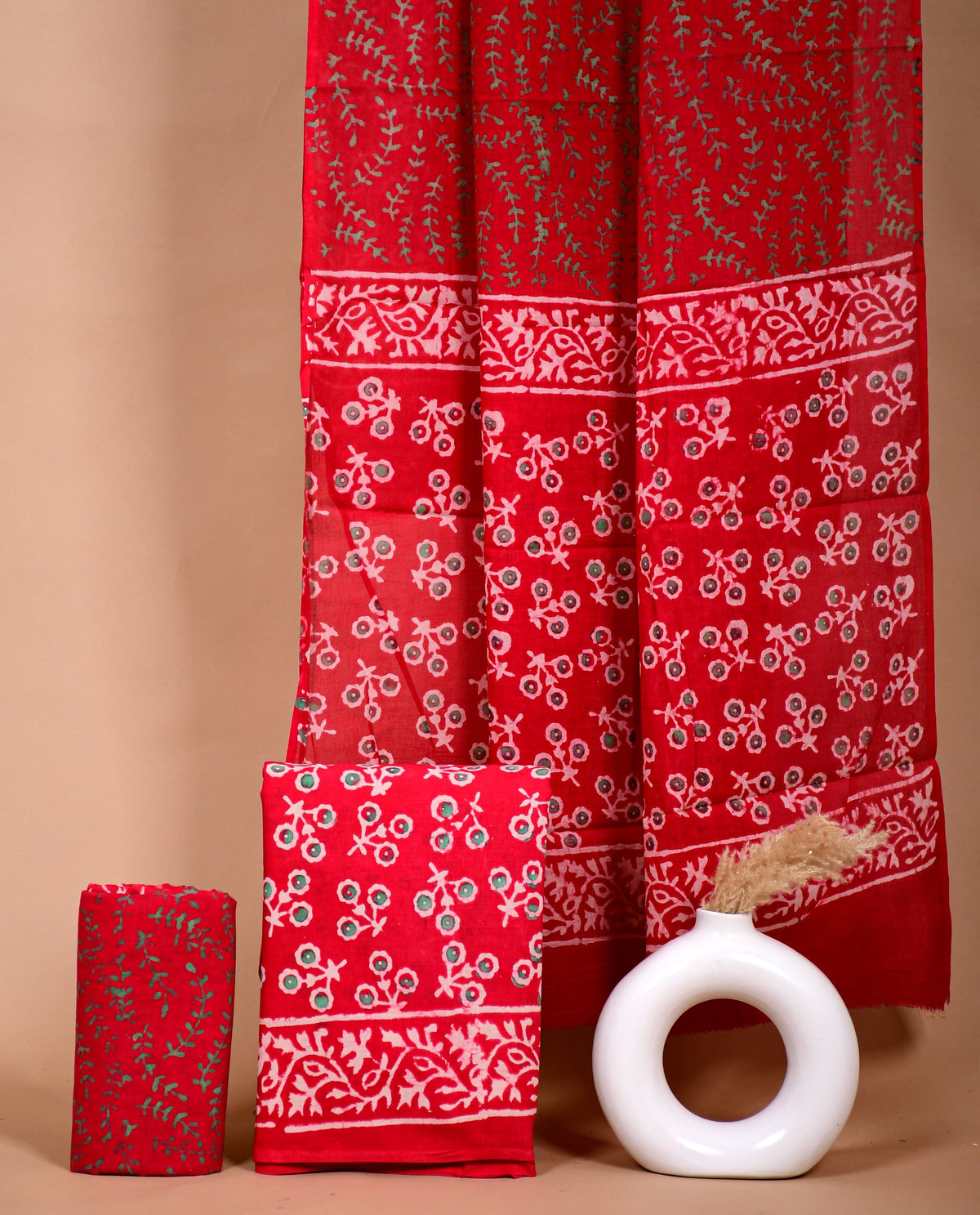 Block printed 3 pc Suit sets (mul cotton) - jaipur factory sale