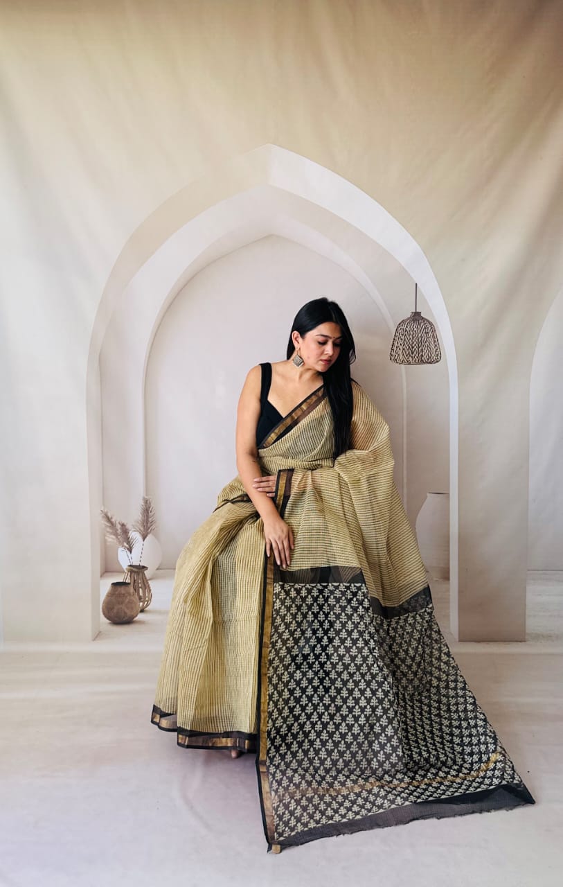 Handblock kota sarees
