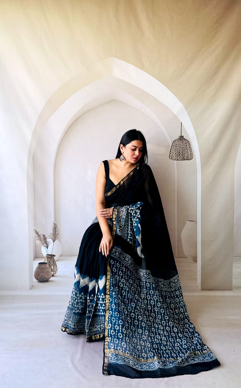 Handblock kota sarees
