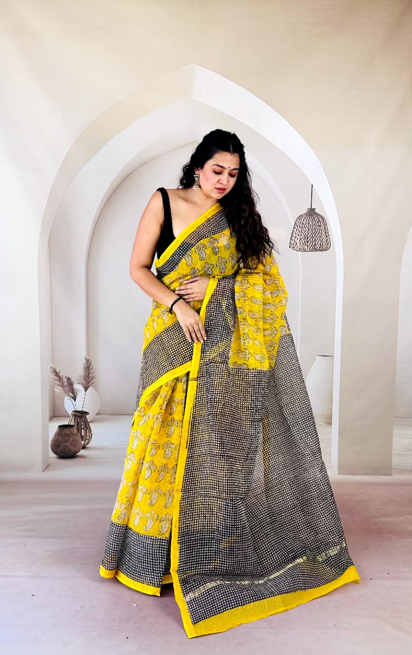 Handblock kota sarees