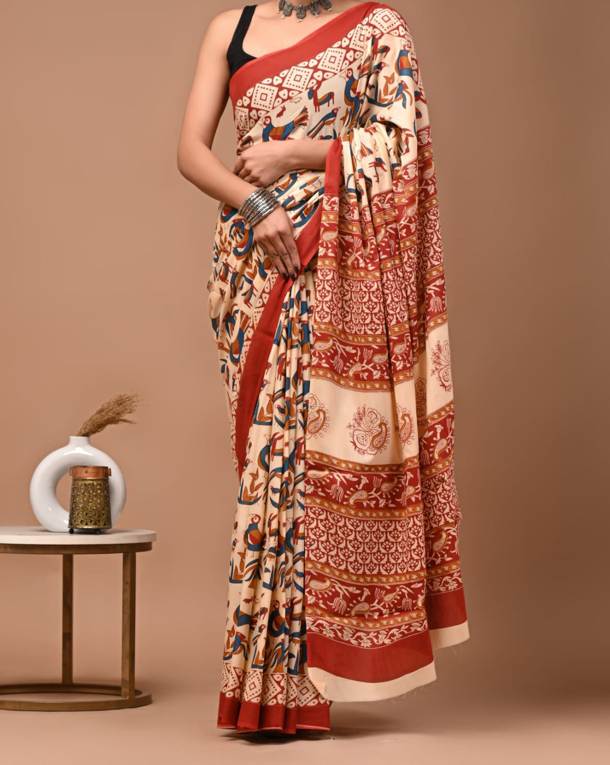 120 count mul cotton with blouse(Jaipur factory sale)