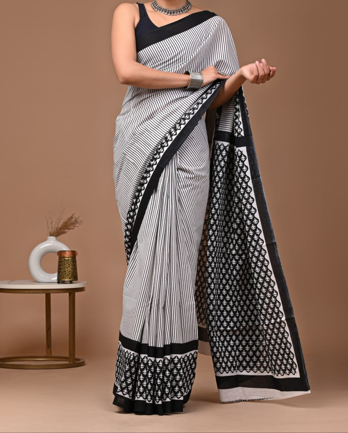 120 count mul cotton with blouse(Jaipur factory sale)