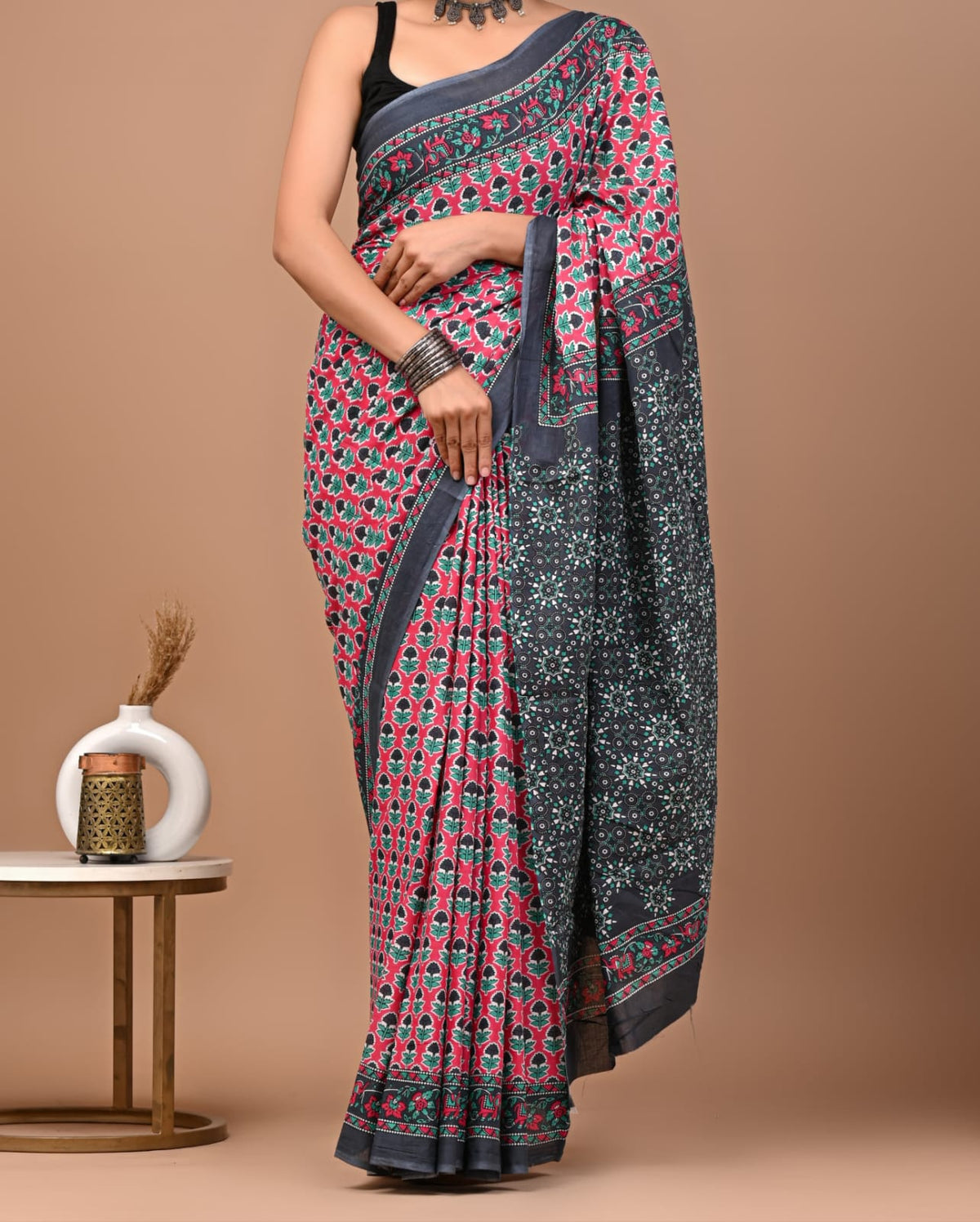 120 count mul cotton with blouse(Jaipur factory sale)