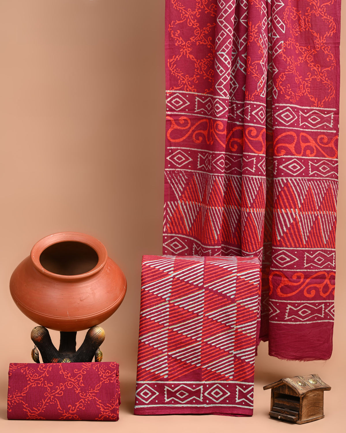 Block printed 3 pc Suit sets (mul cotton) - jaipur factory sale