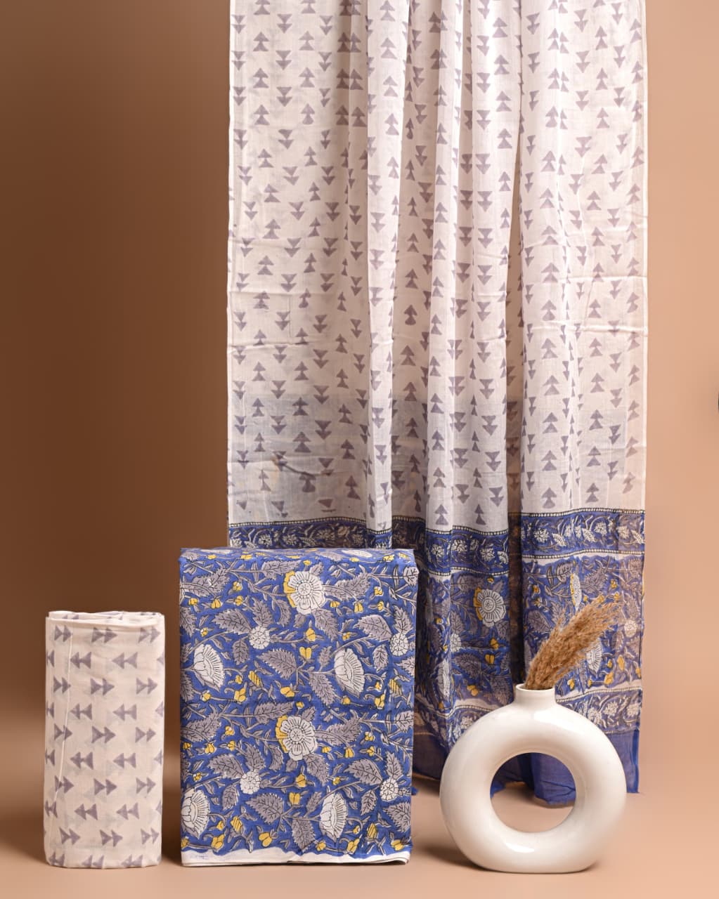 Block printed 3 pc Suit sets (mul cotton) - jaipur factory sale