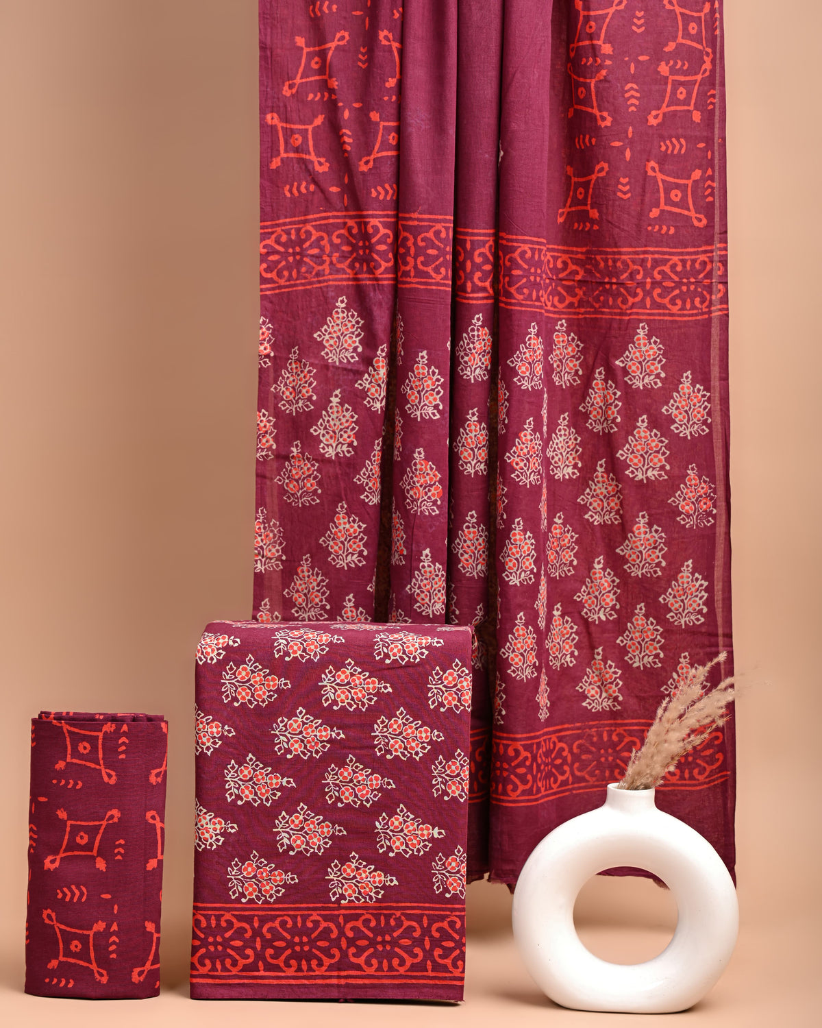 Block printed 3 pc Suit sets (mul cotton) - jaipur factory sale